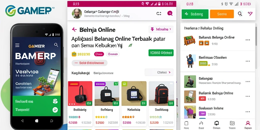Tampilan antarmuka GAMERP yang user-friendly untuk belanja online.