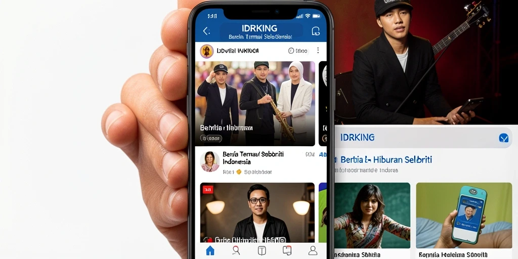 Antarmuka menarik yang menampilkan berita selebriti terkini.
