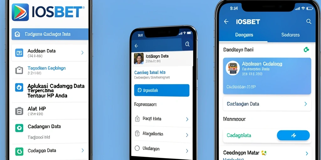 Antarmuka aplikasi IOSBET dengan fitur backup data yang mudah.