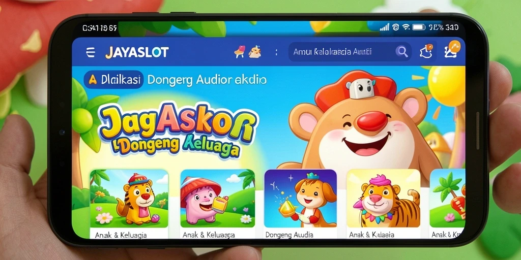 Tampilan antarmuka JAYASLOT yang sederhana dan atraktif untuk anak.