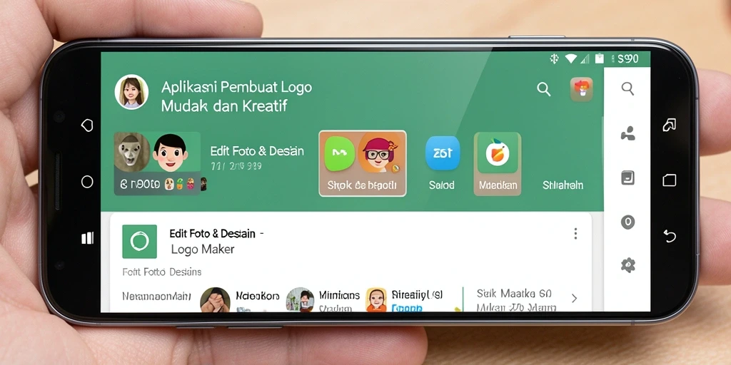 Tampilan antarmuka S80 dengan berbagai fitur desain logo.