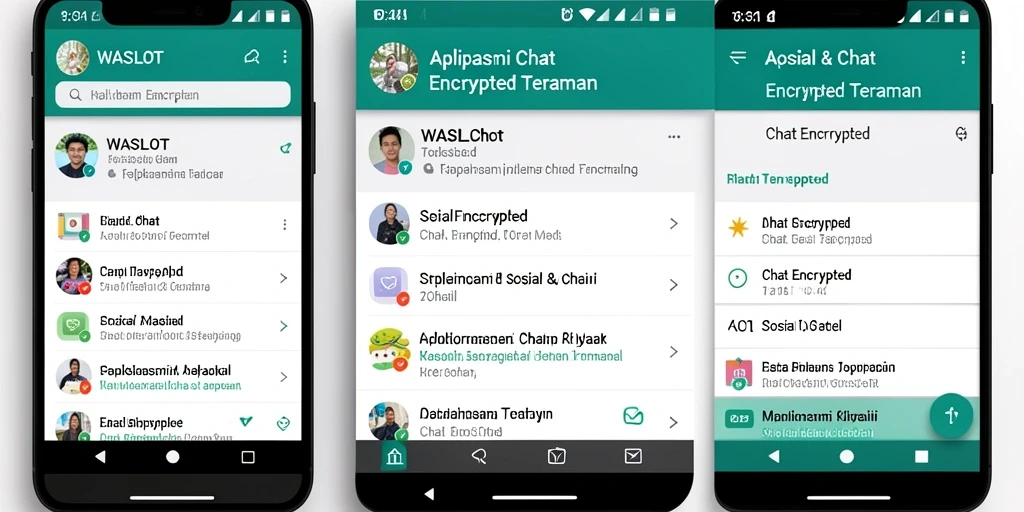 Tampilan antarmuka WASLOT yang menarik dan fungsional untuk Chat Encrypted.